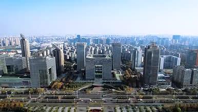 4K航拍南京河西全景中央商务区城市中心视频的预览图